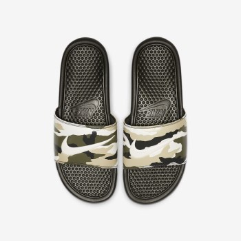 Nike Benassi JDI - Férfi Szandál - Arany/Olivazöld/Fehér